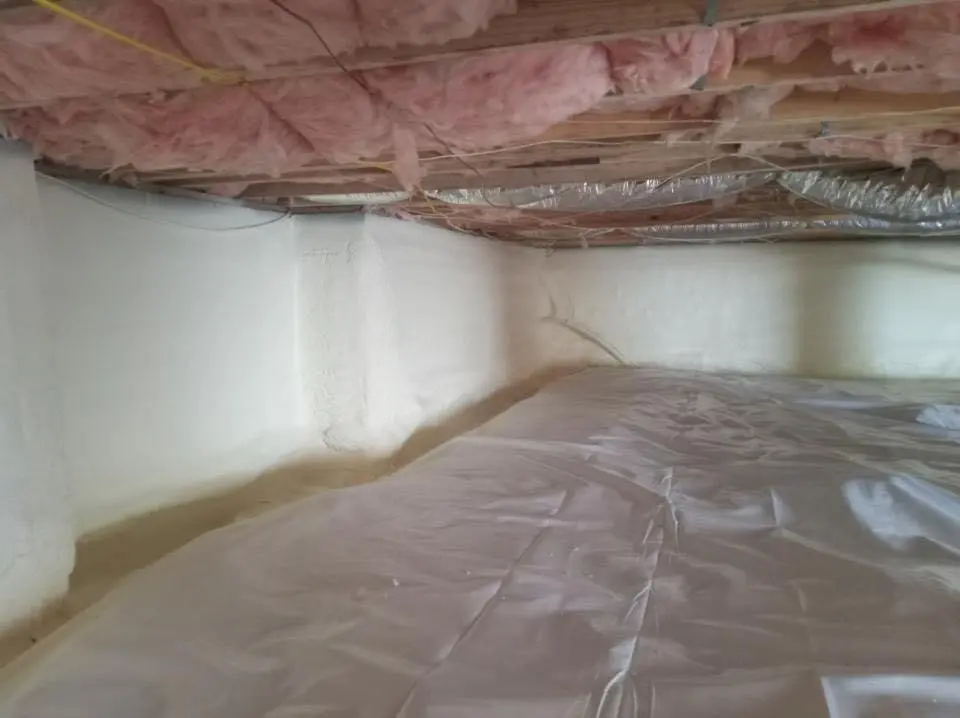 Crawl space encapsulation with closed-cell spray foam for Spray Foam Roofing in Westerville