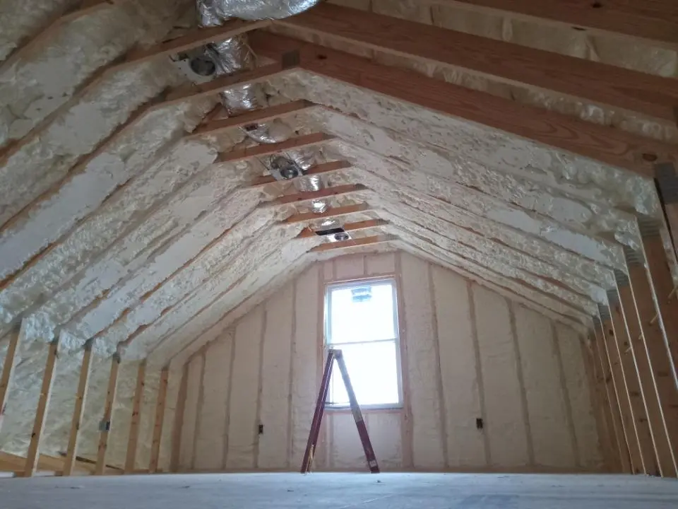Spray foam roofing application for Crawl Space Insulation project in Westerville